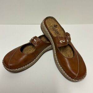 Rieker Cayenne Women's Brown Leather Slip-On Shoes Size 38